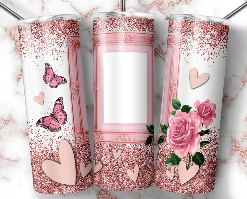 Personalised Pink Photo Tumbler