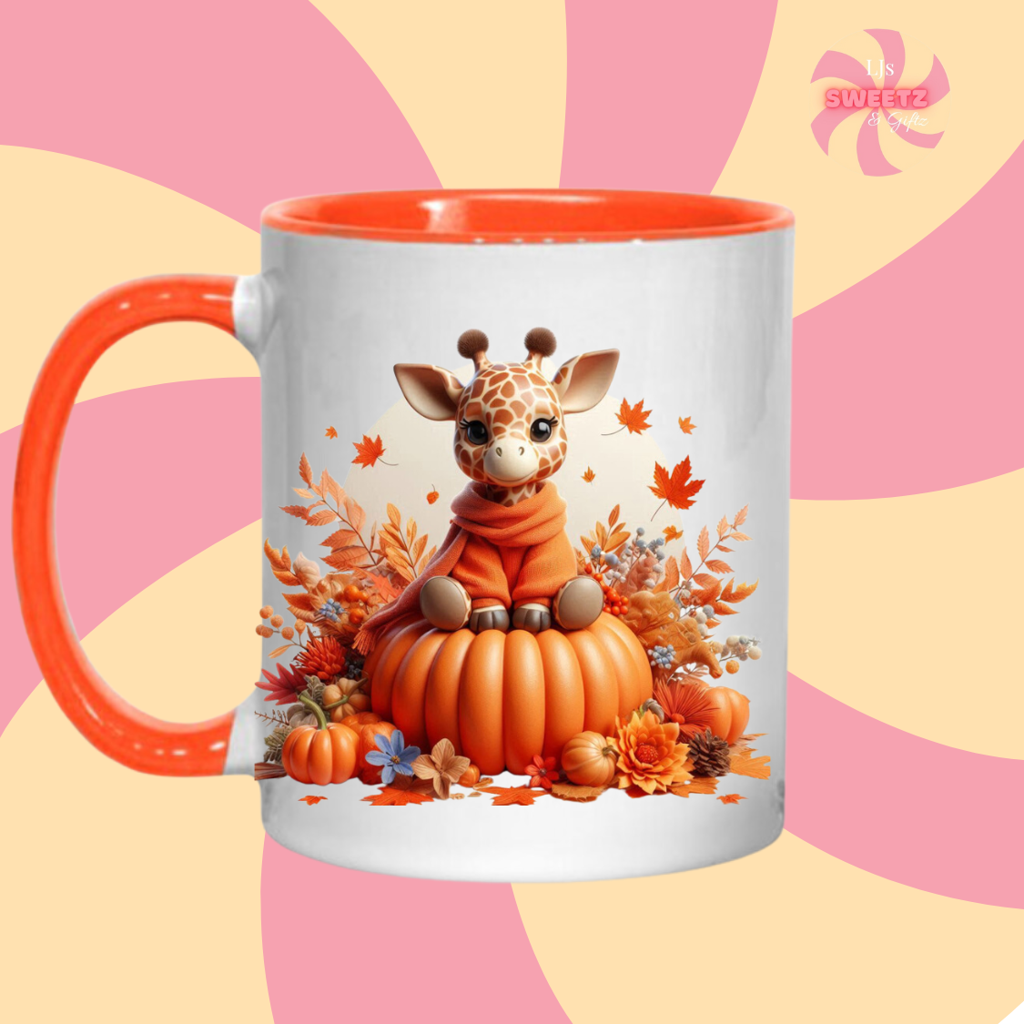 Baby Giraffe Autumn Mug