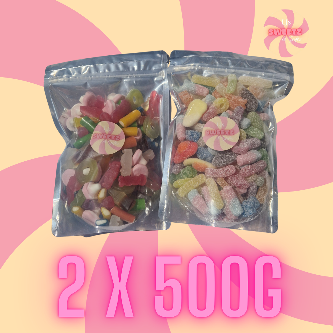 2 x 500g of Sweet Mixes