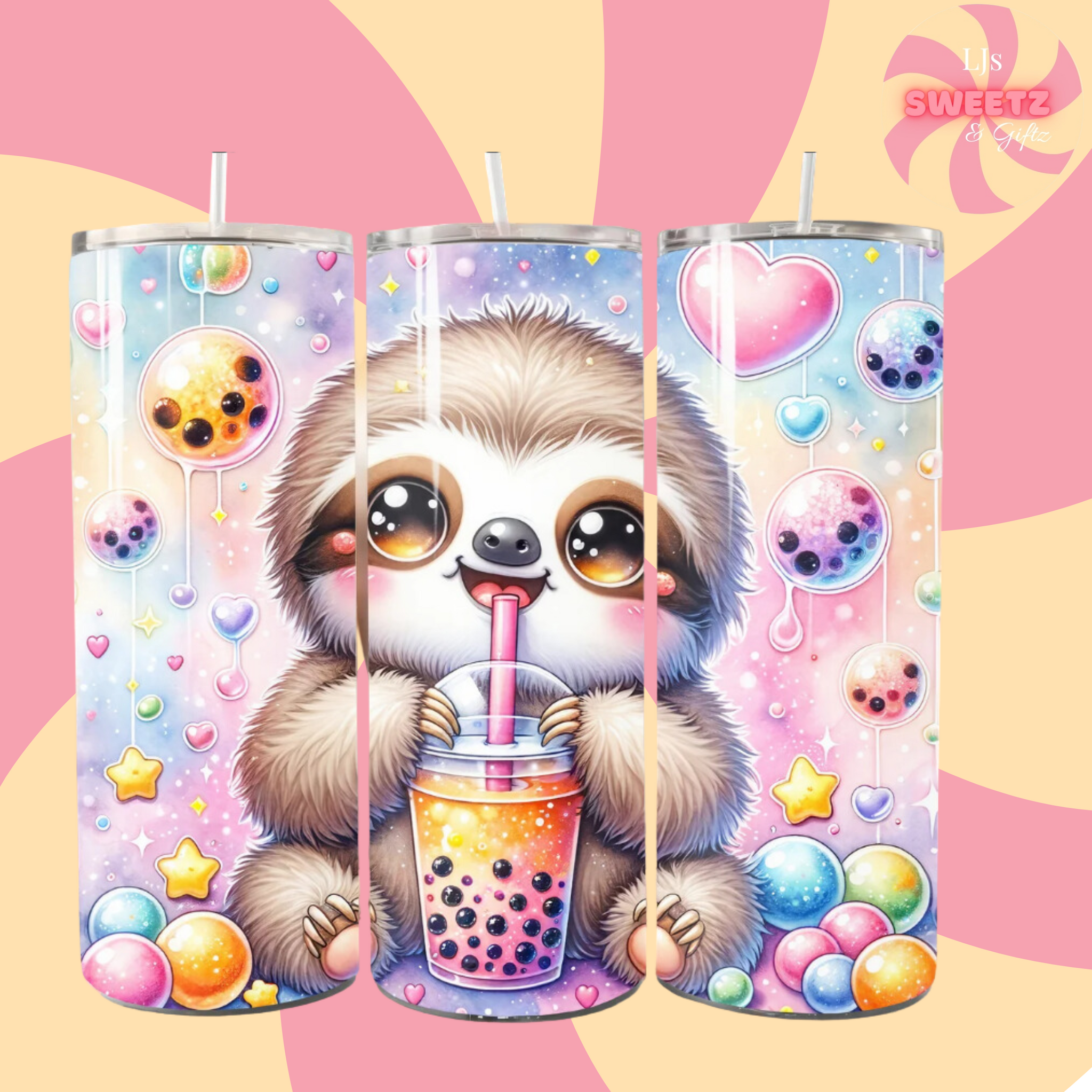 Sloth Bubble Tea Tumbler