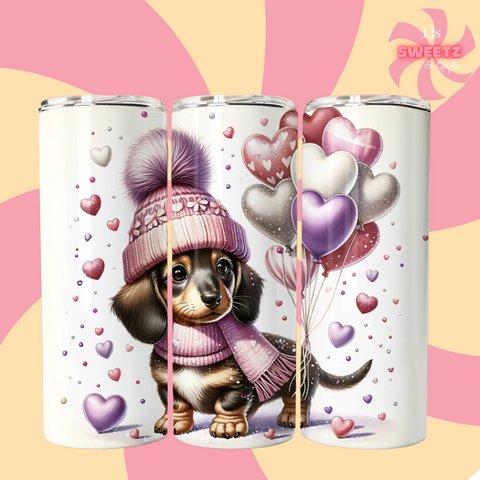 Valentines Dachshund Tumbler